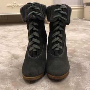 Steve Madden suede tie up booties